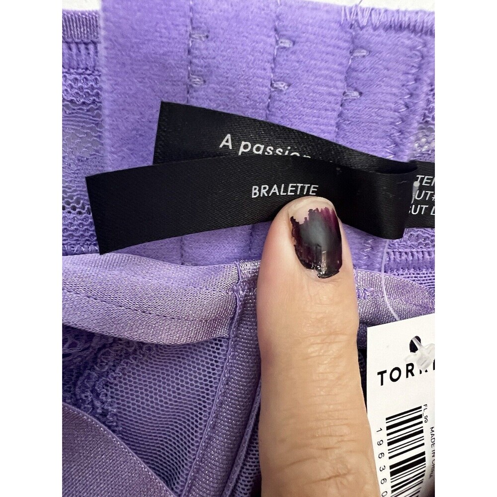 Torrid Curve Straps And Lace Underwire Bra Lilac W Plus Sz 1 Lingerie Floral NWT - Picture 12 of 13